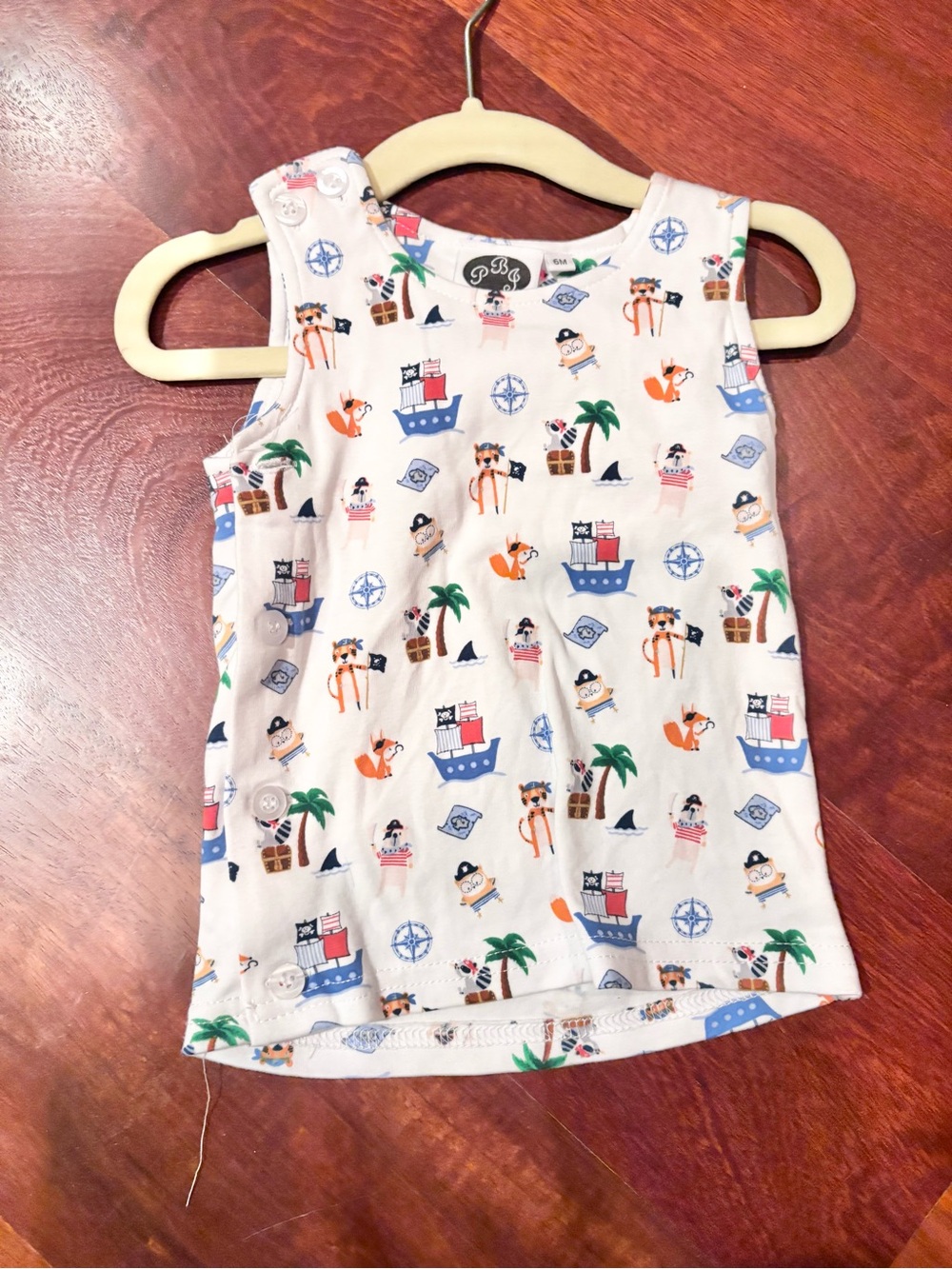 PBJ White Nautical Graphic boys Top